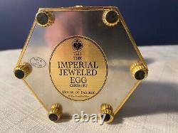 House of Faberge Imperial Jeweled Egg Chess Set Gold Silver Pieces Franklin Mint