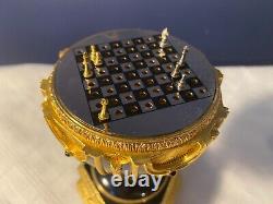 House of Faberge Imperial Jeweled Egg Chess Set Gold Silver Pieces Franklin Mint