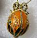 Igor Carl Faberge Franklin Mint Sterling 14k Imperial Faberge Egg Pendant Watch