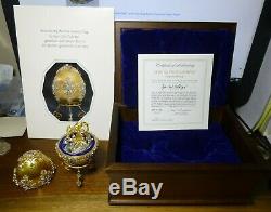 Igor Carl Faberge Winter Enchantment Egg. 925 Sterling Silver Franklin Mint