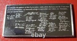 Independence Hall Signing of The Declaration Comm. 4.3 oz. 999 Sil. Franklin Mint