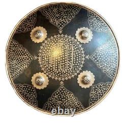 Iron Mughal Ottoman Islamic Separ Engraved Shield Dhal 14 inch