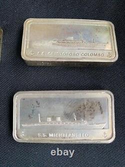 Italian Line-Franklin Mint-Michelangelo-Leonardo-Colombo- Sterling Silver ingots