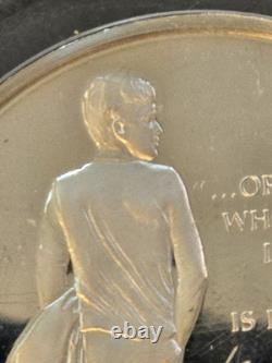 JOHN F. KENNEDY Medallion Franklin Mint 1000 Grains Sterling Silver In Capsule