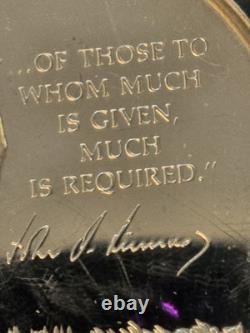 JOHN F. KENNEDY Medallion Franklin Mint 1000 Grains Sterling Silver In Capsule