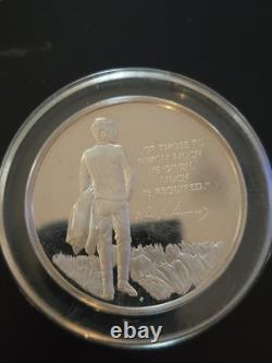 JOHN F. KENNEDY Medallion Franklin Mint 1000 Grains Sterling Silver In Capsule