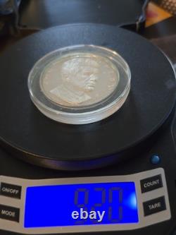 JOHN F. KENNEDY Medallion Franklin Mint 1000 Grains Sterling Silver In Capsule
