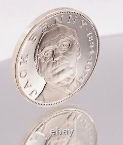 Jack Benny Comedian Musician Violin Franklin Mint 925 Silver art bar round C2730