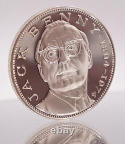 Jack Benny Comedian Musician Violin Franklin Mint 925 Silver art bar round C2730