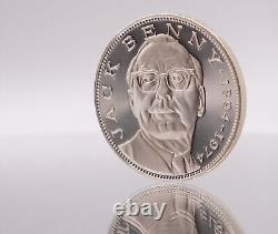 Jack Benny Comedian Musician Violin Franklin Mint 925 Silver art bar round C2730