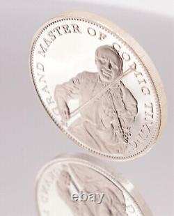 Jack Benny Comedian Musician Violin Franklin Mint 925 Silver art bar round C2730