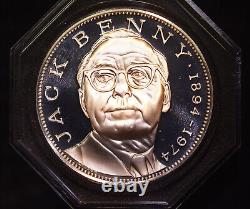 Jack Benny Comedian Musician Violin Franklin Mint 925 Silver art bar round C2730
