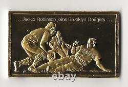 Jackie Robinson Brooklyn Dodgers 24K Gold Sterling BAR 32.8 Grams RARE