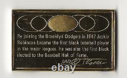 Jackie Robinson Brooklyn Dodgers 24K Gold Sterling BAR 32.8 Grams RARE