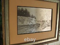 Jamie Wyeth Coast of Maine Etched in Sterling Silver by the Franklin Mint 1977