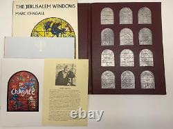 Jerusalem windows Marc Chagall. 999 Silver Set. Mosaic Art (like Franklin Mint)