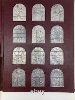 Jerusalem windows Marc Chagall. 999 Silver Set. Mosaic Art (like Franklin Mint)