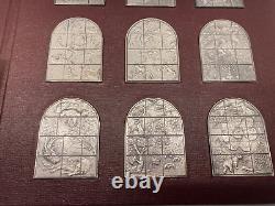 Jerusalem windows Marc Chagall. 999 Silver Set. Mosaic Art (like Franklin Mint)
