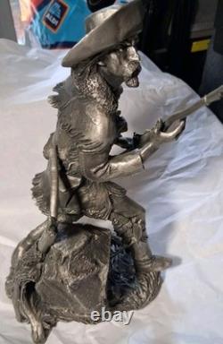 Jim Ponter Pewter Silent Joe Sculpture Foe The Franklin Mint 1987