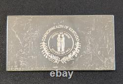 Kentucky State Flag 1,270 Grains. 925 Sterling Silver 2.6oz Franklin Mint Kentucky State Flag 1,270 Grains. 925 Sterling Silver 2.6oz Franklin Mint