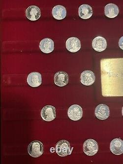 Kings & Queens of England Silver Mini-Coin Collection 44pcs. Royal Family