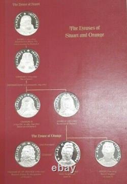 Kings & Queens of England Sterling Silver Medal Set 43 Pcs. From Franklin Mint