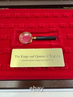Kings & Queens of England Sterling Silver Mini-Coin Collection Franklin Mint COA