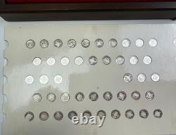 Kings & Queens of England Sterling Silver Mini-Coin Collection Franklin Mint COA