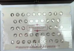 Kings & Queens of England Sterling Silver Mini-Coin Collection Franklin Mint COA