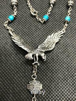 Ladies Harley Davidson / Franklin Mint Eagle STERLING SILVER Necklace