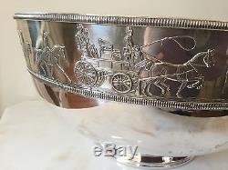 Large Franklin Mint-The Equestrian Bowl Silver Plate 1978 HQB-1. #2526