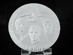 Large Star Trek Silver Medallion, 25th Anniversary, Franklin Mint 1991