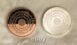 Larger 1976 Bi-Centennial Silver & Copper Medals Franklin Mint Free USA Shipping