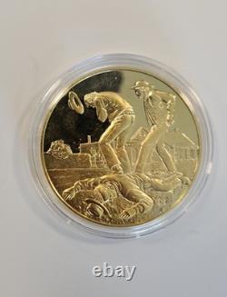 Lincoln County War New Mexico 24K Gold On Solid Sterling 1977 Medal
