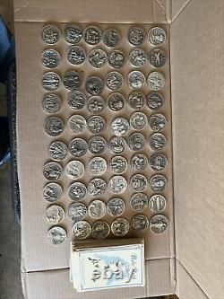 Longines Symphonette Great American Triumphs 60 Coin Sterling Silver Set