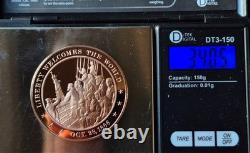 Lot (1) Sterling. 925 Silver & (1) Bronze Franklin Mint Hist of US 1886 See Desc