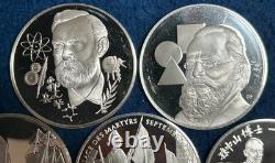 Lot 5 International Society Postmaster Sterling Silver Medals Total 100.4 Grams