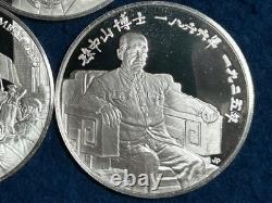 Lot 5 International Society Postmaster Sterling Silver Medals Total 100.4 Grams