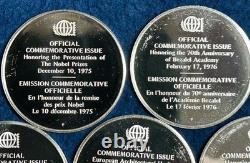 Lot 5 International Society Postmaster Sterling Silver Medals Total 100.4 Grams