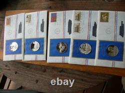Lot 5 Postmaster of America Sterling Silver Medals Total 115 Grams