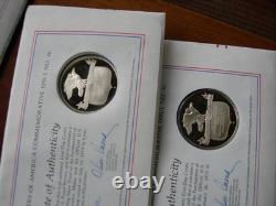 Lot 5 Postmaster of America Sterling Silver Medals Total 115 Grams