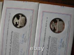Lot 5 Postmaster of America Sterling Silver Medals Total 115 Grams