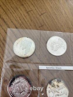 Lot Of 10 Franklin Mint Silver Rounds Religious Figures Coin Token 262 gm 9.3oz