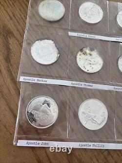 Lot Of 10 Franklin Mint Silver Rounds Religious Figures Coin Token 262 gm 9.3oz