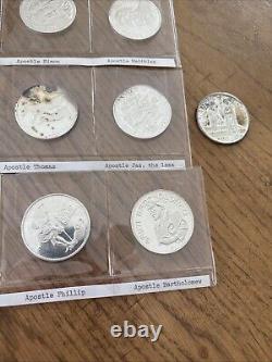 Lot Of 10 Franklin Mint Silver Rounds Religious Figures Coin Token 262 gm 9.3oz