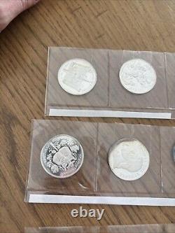 Lot Of 10 Franklin Mint Silver Rounds Religious Figures Coin Token 262 gm 9.3oz