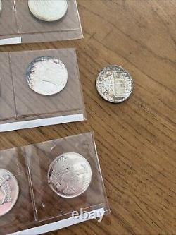 Lot Of 10 Franklin Mint Silver Rounds Religious Figures Coin Token 262 gm 9.3oz