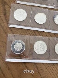 Lot Of 10 Franklin Mint Silver Rounds Religious Figures Coin Token 262 gm 9.3oz