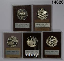 Lot Of 14 Franklin Mint Sterling Silver Jewish Hanukah Holiday Medals #14626