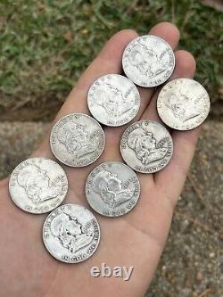 Lot Of 48 Franklin Silver Half Dollars $24 Face 90% Bullion